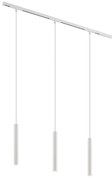 Nowoczesny system szynowy Slimline Keno z 3 białymi lampami wiszącymi 1-fazowy Nowoczesny Oswietlenie wewnetrzne