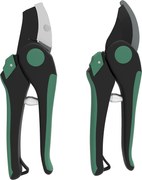 Outsunny Zestaw narzędzi ogrodowych 2 sztuki Narzędzia ogrodowe metalowe z nożycami ogrodowymi Zielony+Czarny