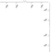 Zuma Line 3587 - Oprawa punktowa w systemie szynowym LISA 8xGU10/35W/230V biała