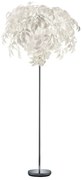 Biała lampa stojąca Trio Leavy, wys. 180 cm