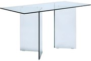 Biurko CLARISSA – szkło hartowane – kolor transparentny