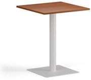 Stolik kawowy ENZO, 60x60 cm, biała podstawa, czereśnia