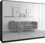 Szafa uchylna z lustrem Monza 6D 240 Czarna