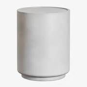 Okrągły Stolik Pomocniczy Ø35 Cm Z Cementu Darwys Sand Grey - Sklum