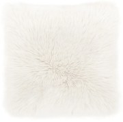 Biała poduszka Tiseco Home Studio Sheepskin, 45x45 cm