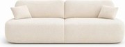 Sofa AVERIO Rozkładana Dwuosobowa Kremowa Boucle Nowoczesna