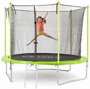 Trampolina Cross z siatką i drabinką, 306 x 306 x250 cm