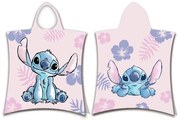 Jasnoróżowe bawełniane ponczo dziecięce Lilo and Stitch – Jerry Fabrics