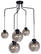 Lampa sufitowa, wisząca do pokoju, grafitowe klosze – Horik 5