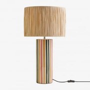 Lampa Stołowa Arendal Z Kamionki I Rafii Miel - Sklum