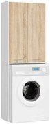 Skandynawska szafka nad pralkę biały + dąb sonoma E8-R56