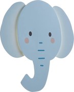 Dziecięca lampa ścienna niebieska z LED z 3-stopniowym ściemnianiem - Ellie the Elephant