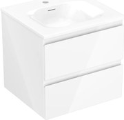 Mexen Orio szafka łazienkowa 50 cm z umywalką Vela, 2 szuflady, biała połysk - 91A10-05047-2-BFF00-W23M00