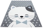 Dywan dziecięcy Kids Kotek niebieski 80 cm x 150 cm