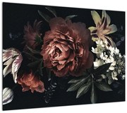 Obraz - Ciemne kwiaty (70x50 cm)