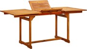 Rozkładany stół ogrodowy z litego drewna akacjowego 120-170x80x75 cm