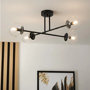 Brilagi - Przysufitowy żyrandol MALIVA 4xE14/15W/230V czarny/przezroczysty
