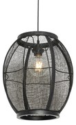Orientalna lampa wisząca czarna 35 cm - Rob