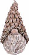 Dekoracja ogrodowa głowa krasnala, szary, 24 x 21 x 43 cm