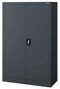 Biurowa szafa metalowa na akta KEVIN, 900 x 1400 x 400 mm, antracyt