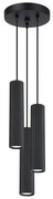 Lampa wisząca KARBON 3P czarna ryflowana  SOLLUX  LIGHTING