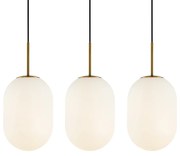 Lampa wisząca ALIAS GOLD 3xE14, złoto, 3 klosze, potrójna