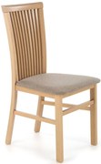 Klasyczne tapicerowane krzesło drewniane dąb artisan + jasny brąz L2-N53