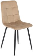 Beżowe nowoczesne pikowane krzesło D4-N10