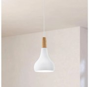 Eglo 901177 - Lampa wisząca na przewodzie SABINAR 1xE27/60W/230V śr. 18 cm biała