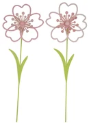 Zestaw 2 dekoracji do doniczki Ego Dekor Rose, wys. 46 cm