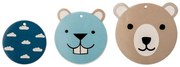 Zestaw 3 dekoracji ściennych Bloomingville Mini Teddy Bear