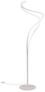 Biała lampa stojąca LED z metalowym kloszem (wys. 160 cm) Nala – Trio Select