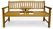 Drewniana ławka ze stołem Eva, 150 x 60 x 88 cm