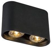 Nowoczesny reflektor natynkowy czarny 2-źródła światła GU10 50mm - RondaDesignerski Oswietlenie wewnetrzne
