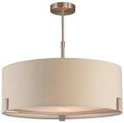 Endon 95834 - Żyrandol na drążku HAYFIELD 3xE27/40W/230V matowy chrom/beżowy
