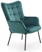 Ciemnozielony fotel wypoczynkowy G1-M06