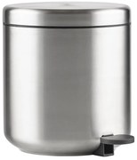 Kosz na śmieci z pedałem ze stali nierdzewnej w kolorze matowego srebra 4 l Ume – Zone