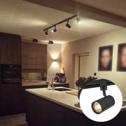 Inteligentny system szynowy jednofazowy z 4 reflektorami WiFi GU10 czarny - Jeana Nowoczesny Oswietlenie wewnetrzne