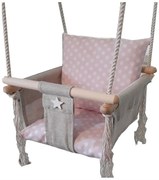 Różowa huśtawka w groszki dla dziewczynki S8-L01