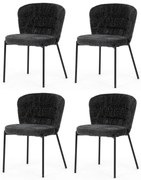 Zestaw krzeseł do jadalni Bouclé CT-W1077 GREY2, 4szt.