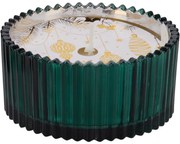 Świeca świąteczna w szklanym pojemniku, zielony, 150 g, 10 x 5 cm