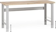 Stół warsztatowy z regulacją wysokości G7, blat bukowy, 1700 x 685 x 840-1040 mm