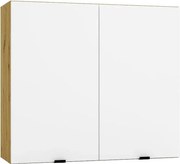 Szafka kuchenna wisząca GIANNA W80 biała alaska/dąb artisan STOLKAR