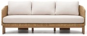 Beżowo-naturalny sofa ogrodowa z imitacji rattanu Xoriguer – Kave Home