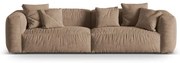 Jasnobrązowa aksamitna sofa modułowa 320 cm Martina – Micadoni