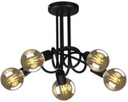 Czarna loftowa lampa sufitowa supeł - 4X S147 R6-F58