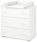 KLUPŚ - Komoda dziecięca z przewijakiem PAULA biała