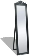 Czarne Wolnostojące Lustro W Stylu Barokowym C4-F38
