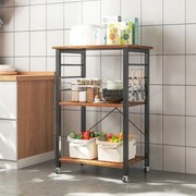 Szafka mobilna na kółkach rustykalna stolik śniadaniowy wózek kuchenny