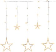 Świąteczny LED łańcuch - gwiazdki, 0,6 m, 61 LED,ciepła biel